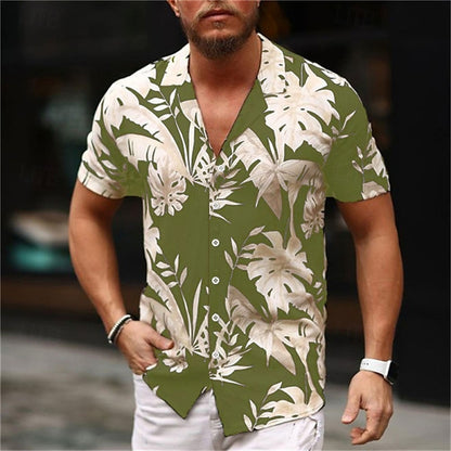 Floral Palm Leaf Tropical Plants Shirt