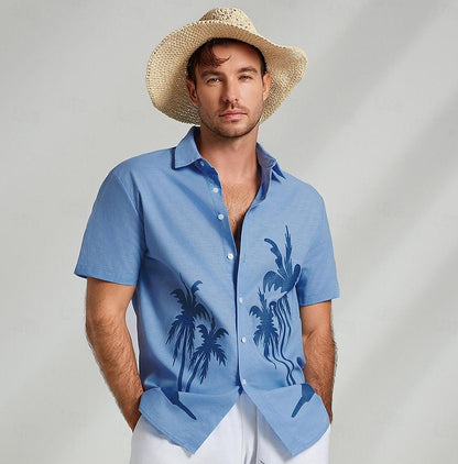 Graphic Hawaiian Linen Shirt