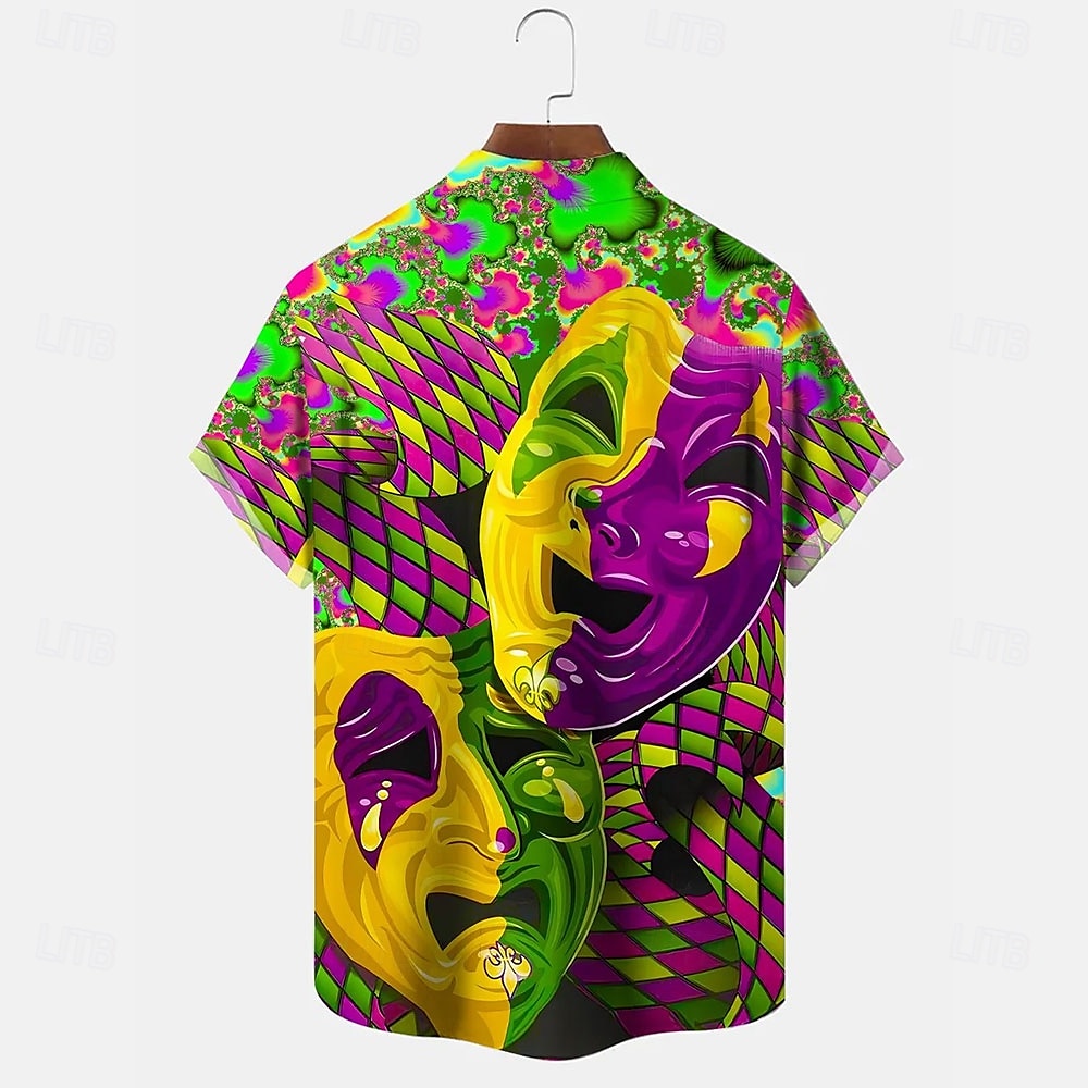 Mardi Gras Geometric Mask Shirt