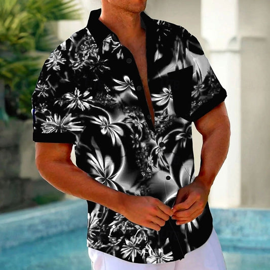 Camisa hawaiana de verano con estampado floral