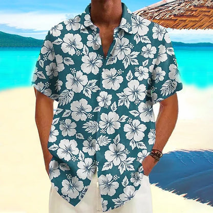 Tropical Flowers Aloha Shirt