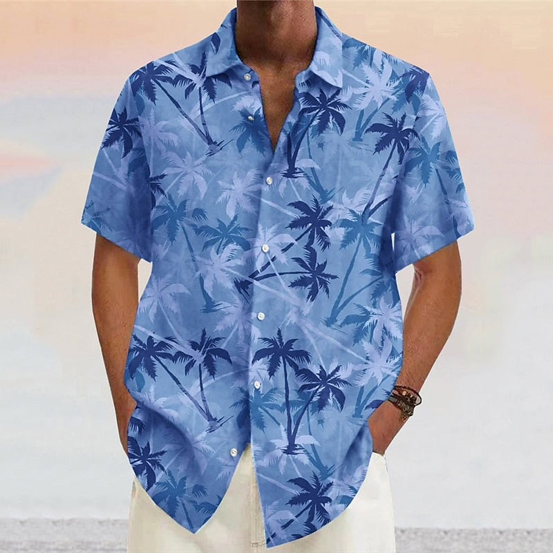 Coconut Tree Tropical Aloha Shirt