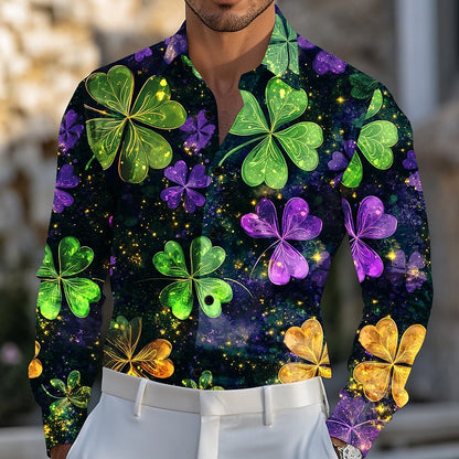 Dazzle Clover Satin Shirt