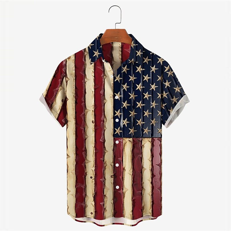 Camiseta con la bandera estadounidense del Día de la Independencia de Estados Unidos