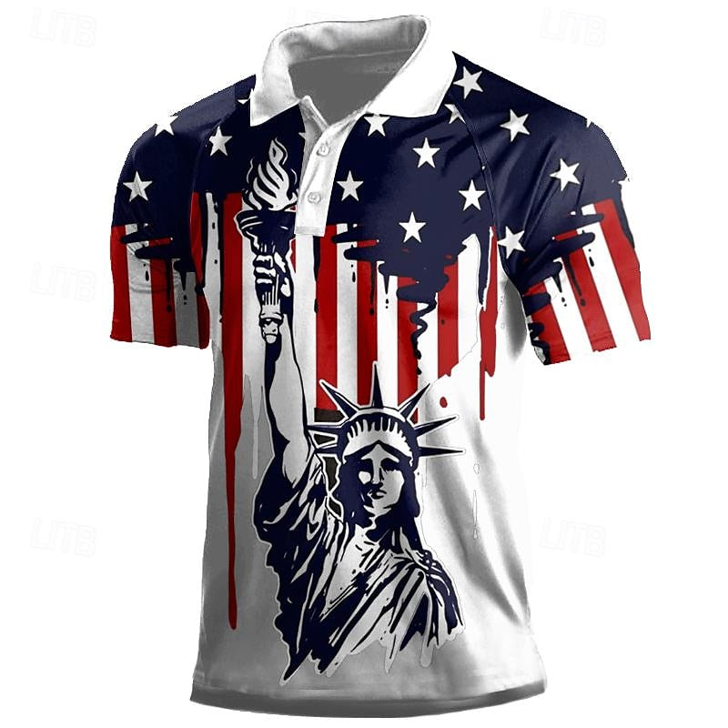 American Flag Polo Shirt