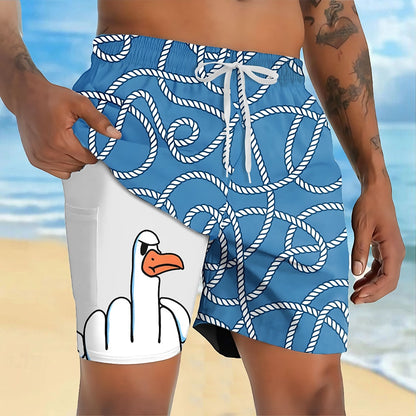 Animal Duck 2-in-1 Board Shorts