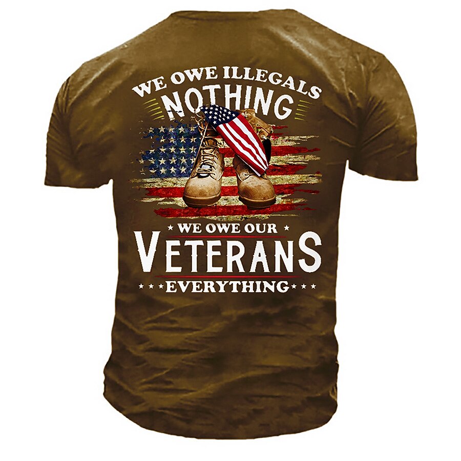 Patriotic Flag Slogan T-Shirt