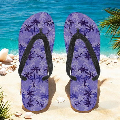 Hawaiian Coconut Tree Pattern Beach Flip Flops