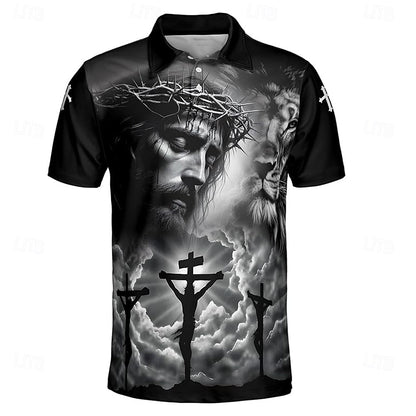 Easter Cross 3D Polo Shirt