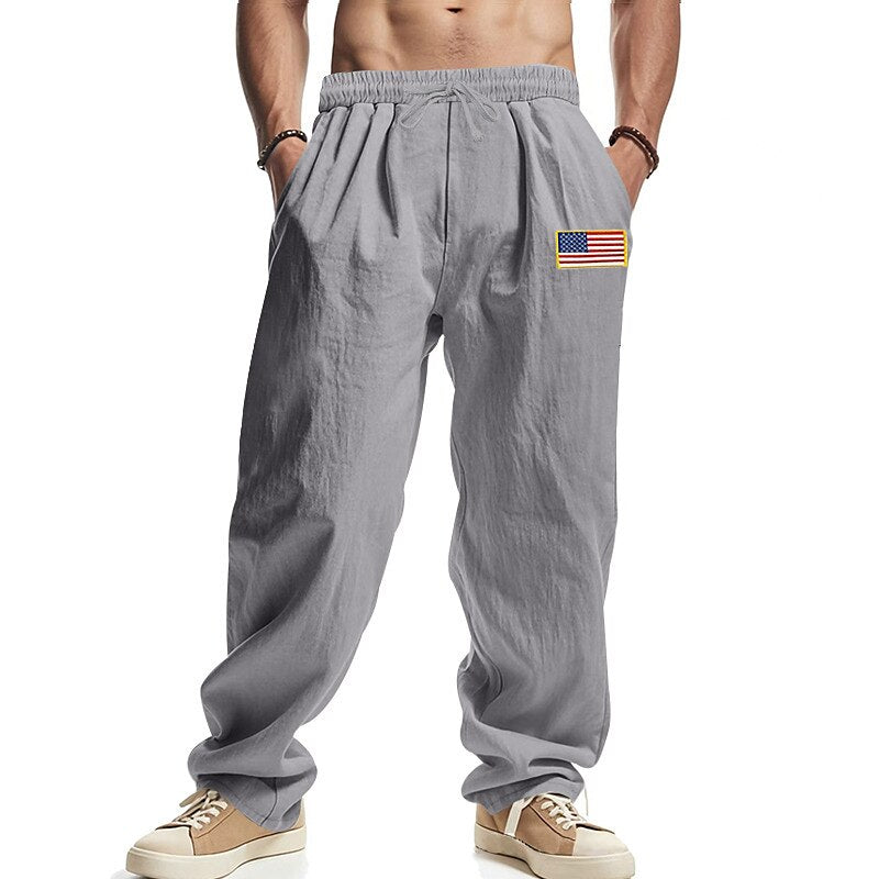 Classic Linen Drawstring Beach Pants