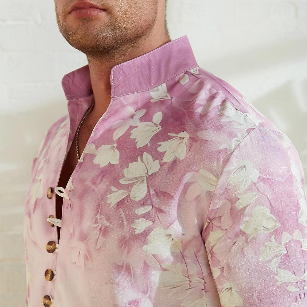 Floral Linen Aloha Shirt