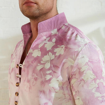 Floral Linen Aloha Shirt