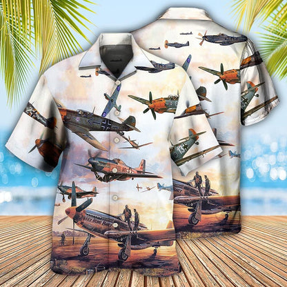 Camisa de avión Camisa hawaiana de verano Camisa Aloha Camisa de manga corta