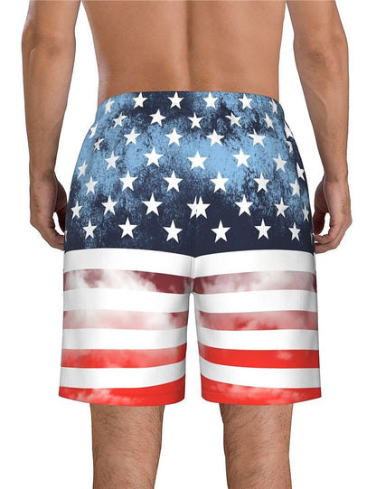 Graphic Prints American Flag Shorts