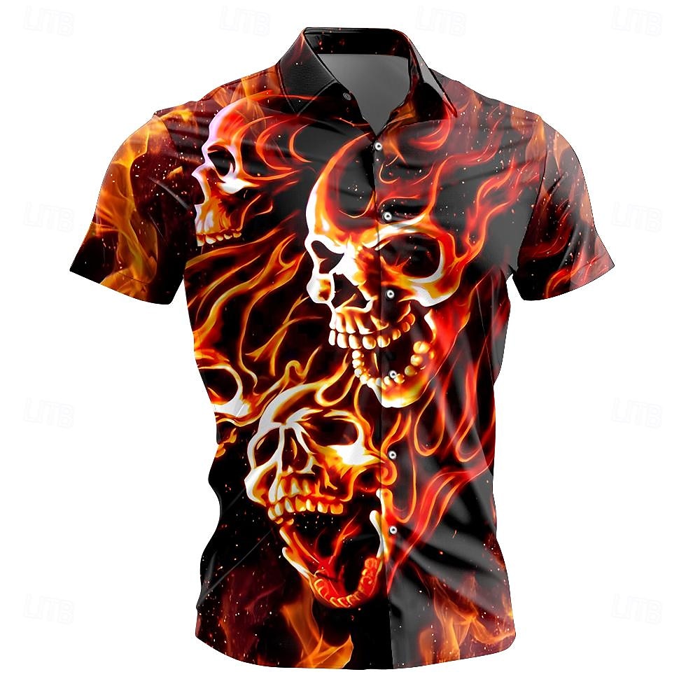 Graphic Skull and Flame Shirts