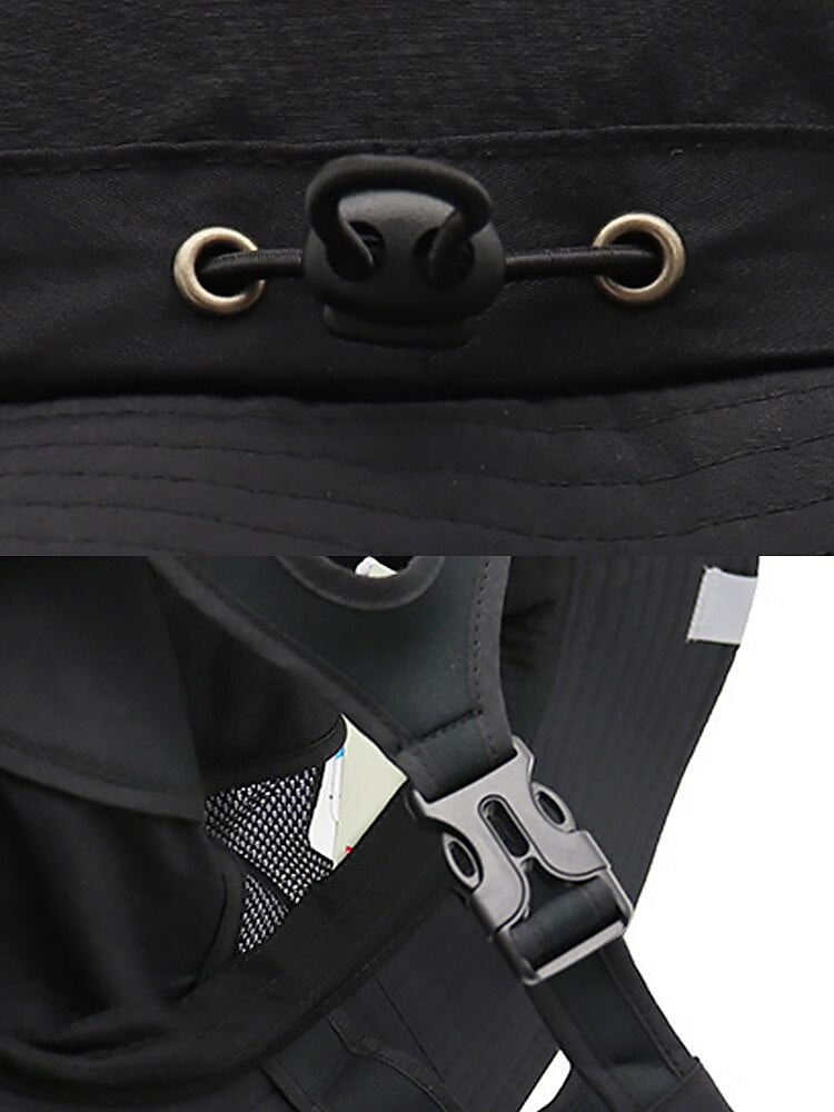 UPF50+ Waterproof Bucket Hat w/ Chin Strap