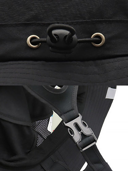 UPF50+ Waterproof Bucket Hat w/ Chin Strap