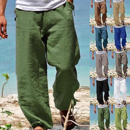 Casual Drawstring Straight-Leg Pants