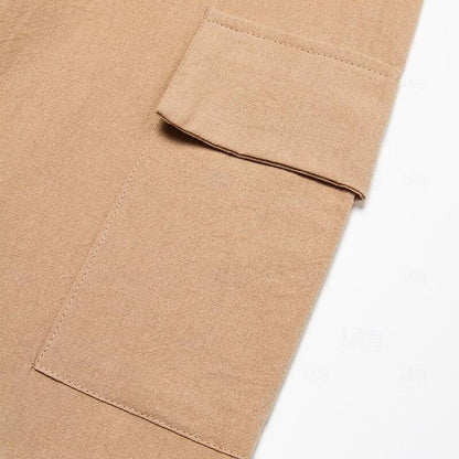 Multi-Pocket Cargo Drawstring Pants