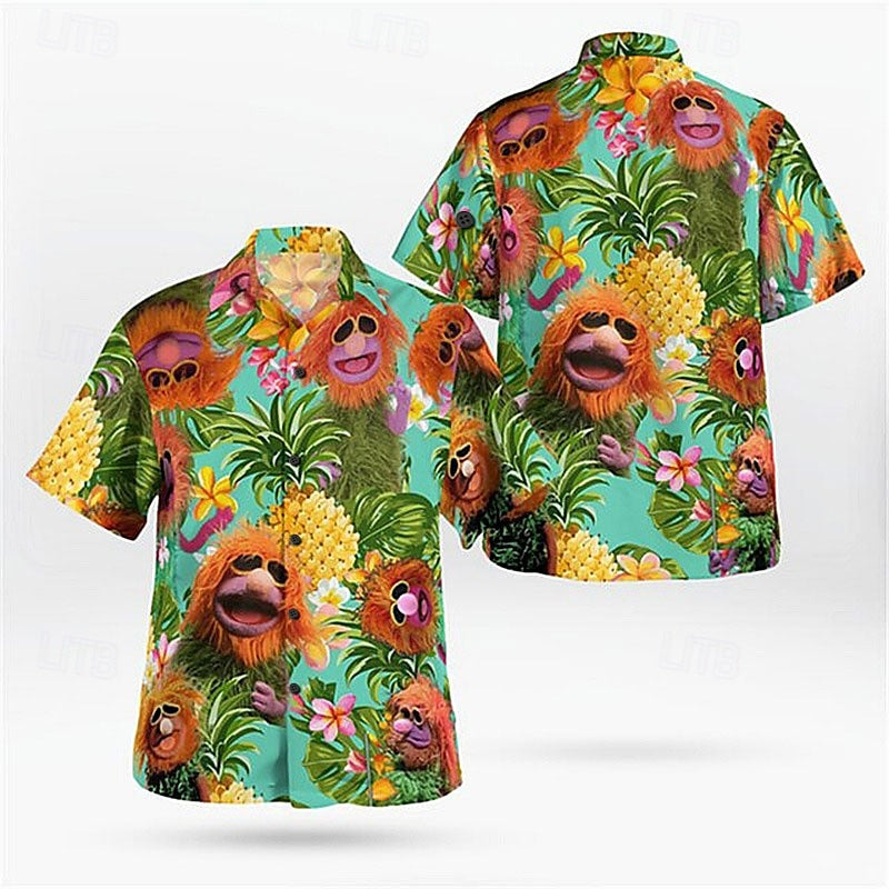 Pineapple Graphic Hawaiian Shirt