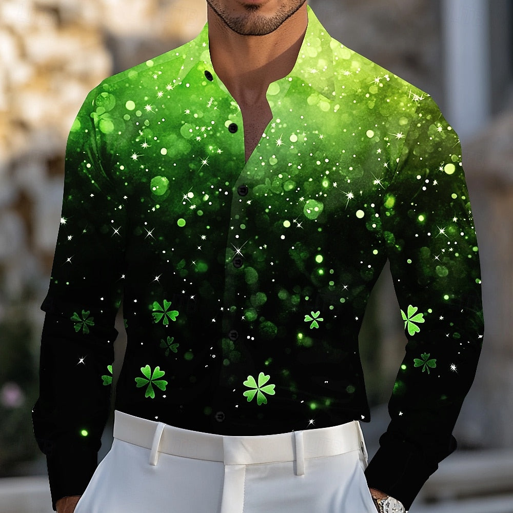 St. Patrick's Gradient Clover Shirt