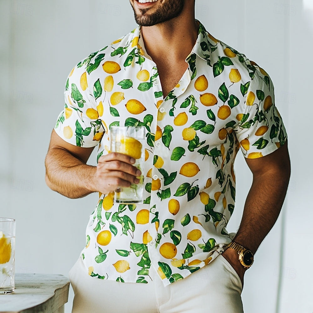 Fruit Lemon Aloha Shirt