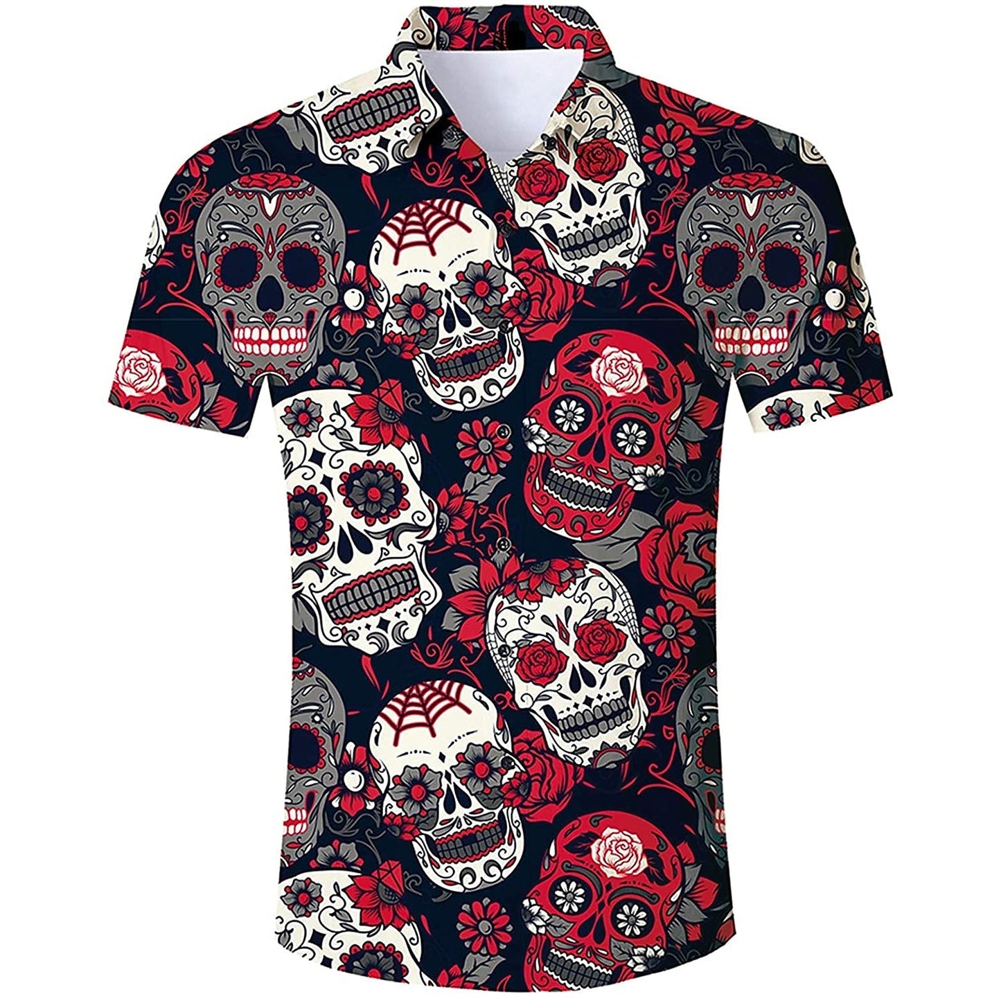 Fashion Cool Skull Button Up Shirt