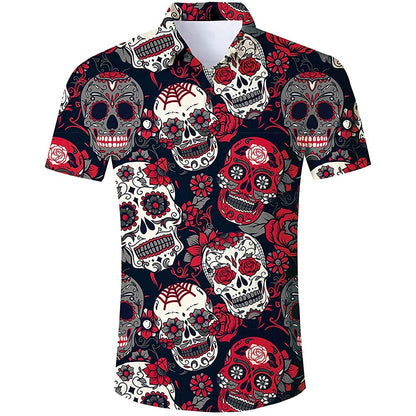 Fashion Cool Skull Button Up Shirt