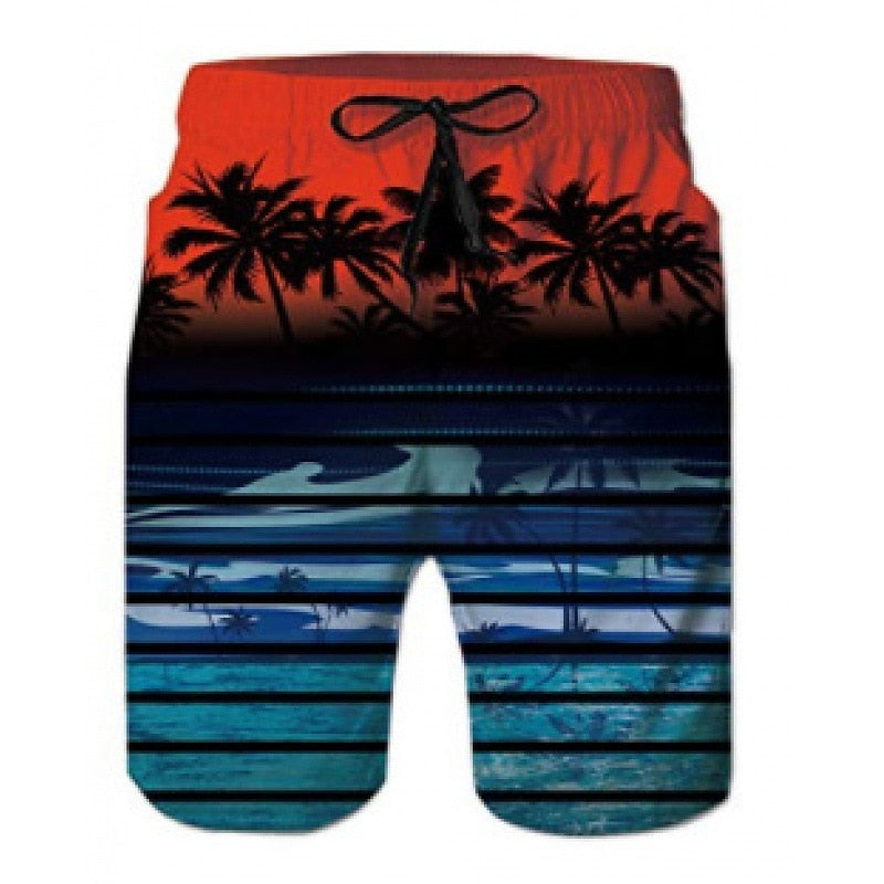 Graphic Prints Swimming Trunks Board Shorts