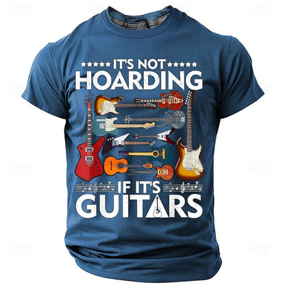 Funny Guitar 3D Crew Tee