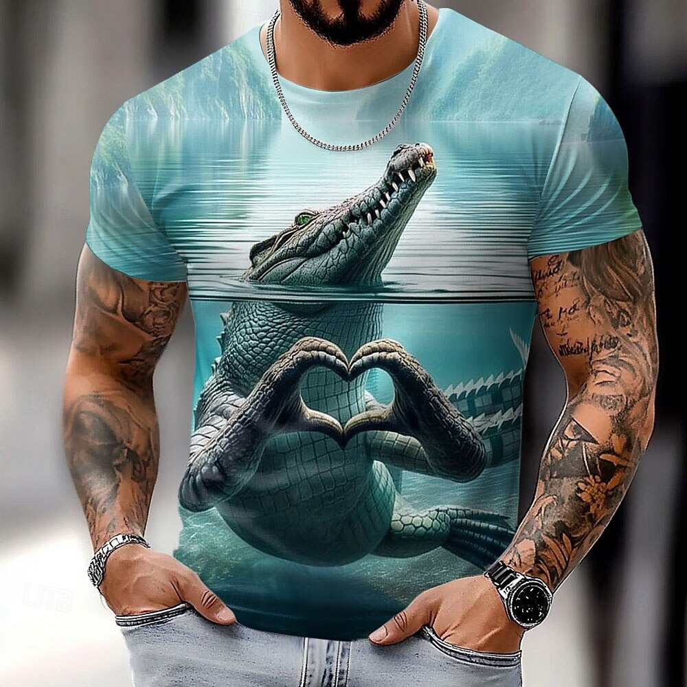 Funny Crocodile Graphic T-Shirt