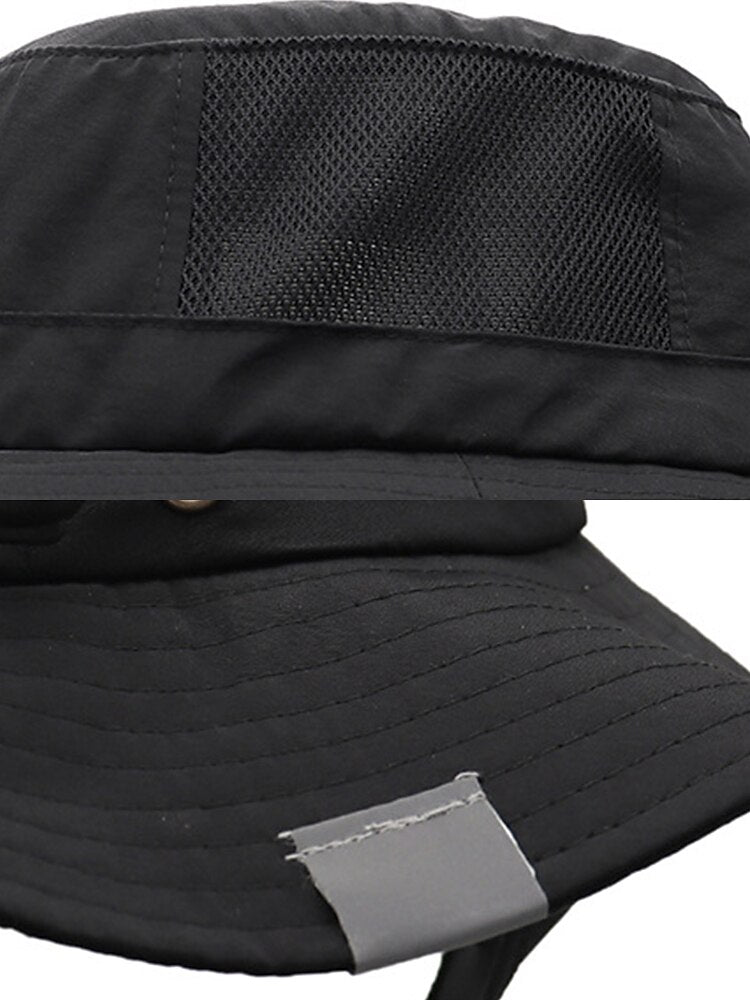 UPF50+ Waterproof Bucket Hat w/ Chin Strap