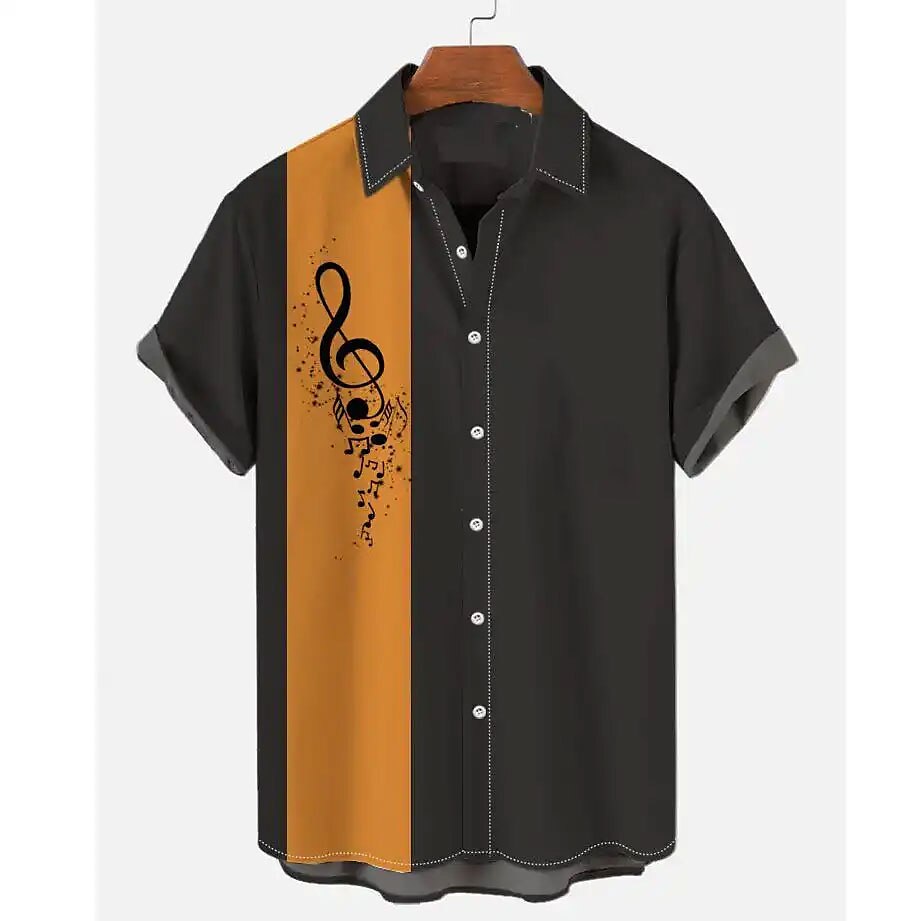 Camisa de manga corta con notas para bolos