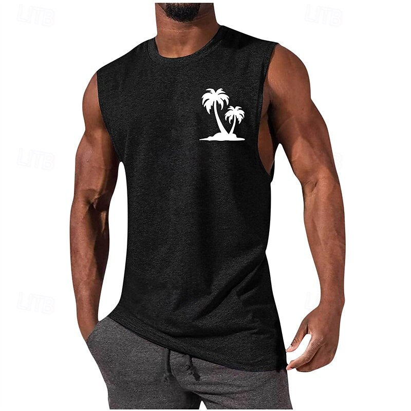 Coconut Tree Sleeveless Tank Top