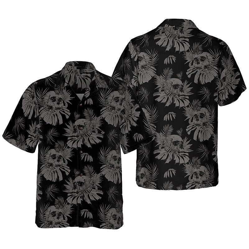 Skull Leaves Tropical Plants Shirt