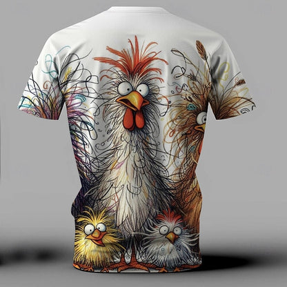 Funny Rooster Graphic T-Shirt