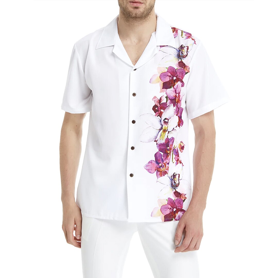 Camisa floral de manga corta deportiva, moda urbana, informal, para vacaciones