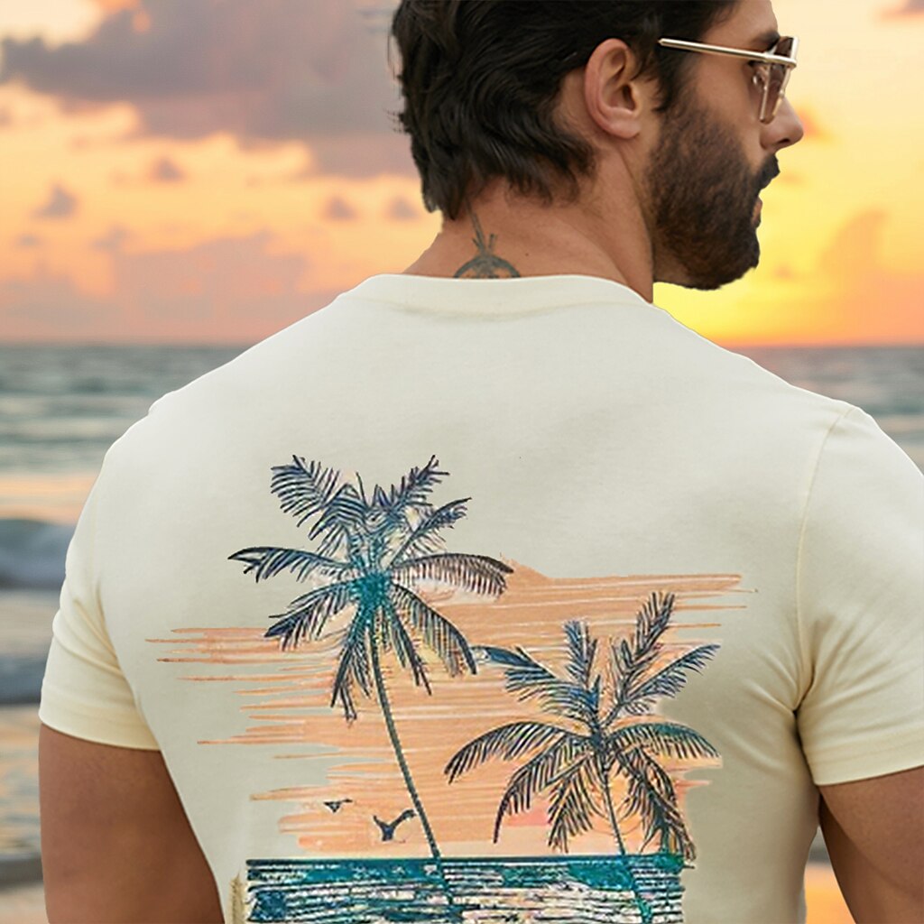 Beige Coconut Tree T-shirt