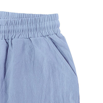 Linen Cargo Straight-Leg Pants