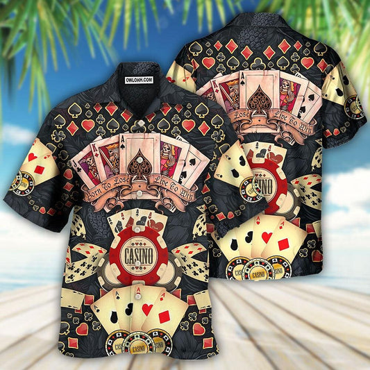 Summer Hawaiian Letter Poker Shirt