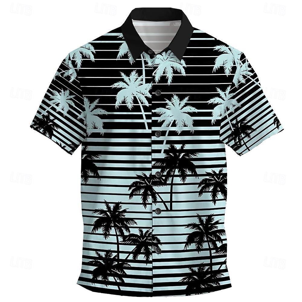 Camiseta con plantas tropicales, palmeras y cocoteros