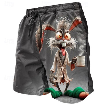 Animal Rabbit Rooster Swimming Shorts