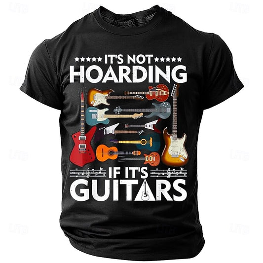 Funny Guitar 3D Crew Tee