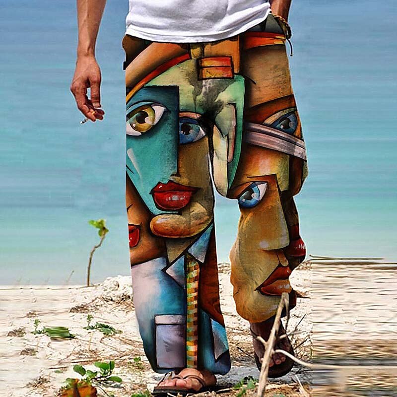 Pantalones bohemios de verano para playa