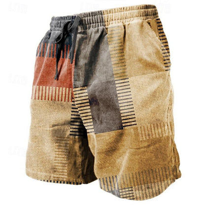 Graphic Color Block Stripe Shorts