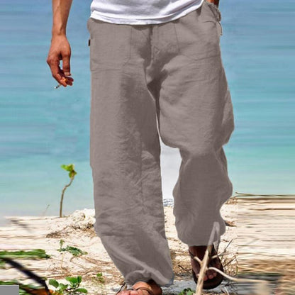 Casual Drawstring Straight-Leg Pants