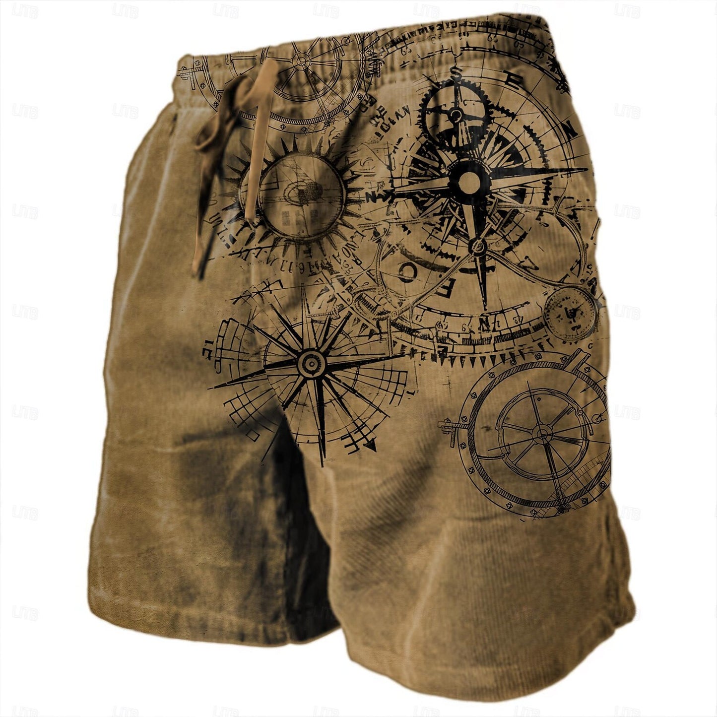 Graphic Letter Motorcycle Shorts