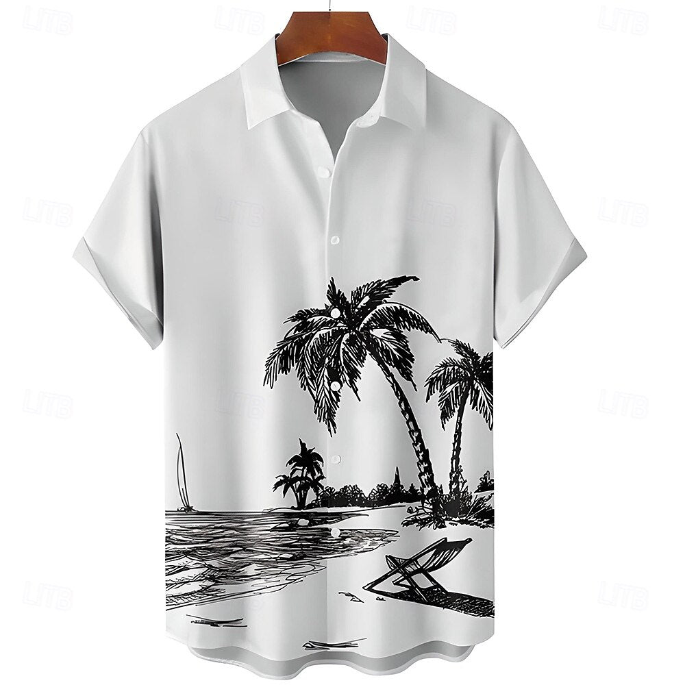 Nautical Coconut Palm Casual Shirt