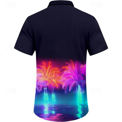 Camiseta con plantas tropicales y palmeras