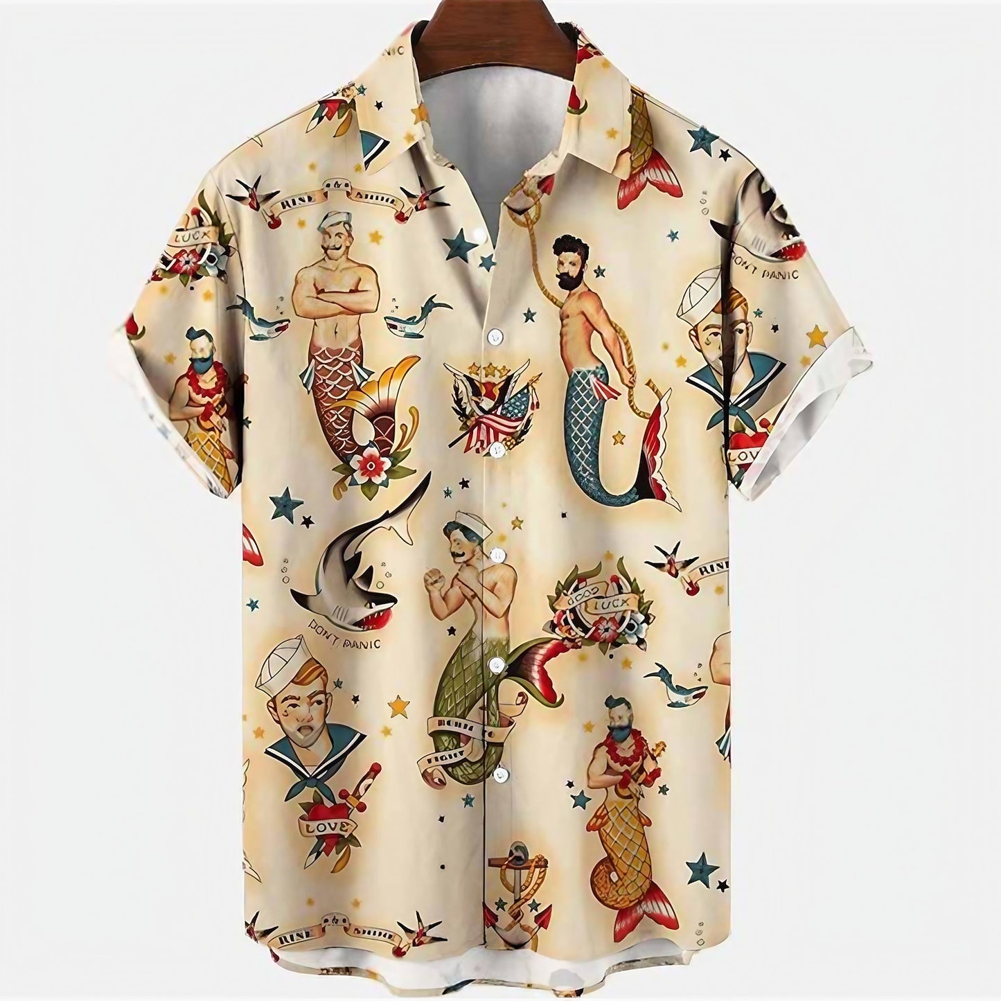 Mermaid Summer Hawaiian Aloha Shirt